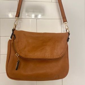 Over the shoulder faux leather purse